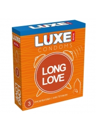 Презервативы с продлевающим эффектом LUXE Royal Long Love - 3 шт. - Luxe - купить с доставкой в Домодедово