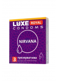 Презервативы с увеличенным количеством смазки LUXE Royal Nirvana - 3 шт. - Luxe - купить с доставкой в Домодедово