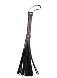 Черная многохвостая плеть Pleasure Whip - 46 см. - Chisa - купить с доставкой в Домодедово