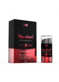 Жидкий интимный гель с эффектом вибрации Vibration! Strawberry - 15 мл. - INTT - купить с доставкой в Домодедово
