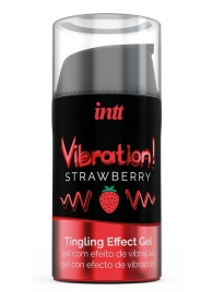 Жидкий интимный гель с эффектом вибрации Vibration! Strawberry - 15 мл. - INTT - купить с доставкой в Домодедово