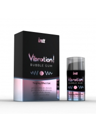 Жидкий интимный гель с эффектом вибрации Vibration! Bubble Gum - 15 мл. - INTT - купить с доставкой в Домодедово