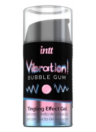 Жидкий интимный гель с эффектом вибрации Vibration! Bubble Gum - 15 мл. - INTT - купить с доставкой в Домодедово