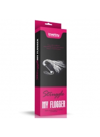 Серебристая плетка Struggle My Flogger с черной ручкой - 45 см. - Lovetoy - купить с доставкой в Домодедово