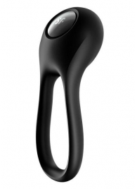 Черное эрекционное виброкольцо Majestic Duo - Satisfyer - в Домодедово купить с доставкой