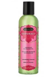 Массажное масло Naturals Strawberry Dreams с ароматом клубники - 59 мл. - Kama Sutra - купить с доставкой в Домодедово