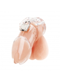 Прозрачная клетка целомудрия Acrylic See-thru Chastity Cage - BlueLine - купить с доставкой в Домодедово