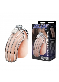 Металлическая клетка Prisoner Cock Сage с замком - BlueLine - купить с доставкой в Домодедово