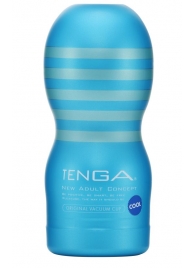 Мастурбатор с охлаждающей смазкой TENGA Original Vacuum Cup Cool - Tenga - в Домодедово купить с доставкой