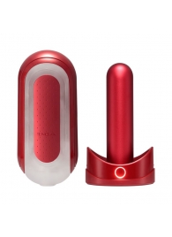 Красный мастурбатор Flip Zero Red   Warmer с подогревом - Tenga - в Домодедово купить с доставкой