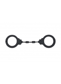Черные силиконовые наручники Suppression - Lola Games - купить с доставкой в Домодедово