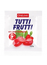 Гель-смазка Tutti-frutti со вкусом барбариса - 4 гр. - Биоритм - купить с доставкой в Домодедово