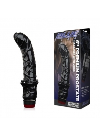 Черный вибромассажер простаты 6  Premium Prostate Massager - BlueLine - в Домодедово купить с доставкой