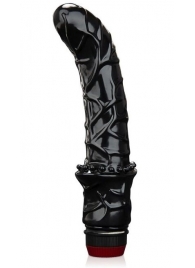 Черный вибромассажер простаты 6  Premium Prostate Massager - BlueLine - в Домодедово купить с доставкой
