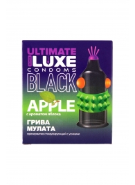 Черный стимулирующий презерватив  Грива мулата  с ароматом яблока - 1 шт. - Luxe - купить с доставкой в Домодедово