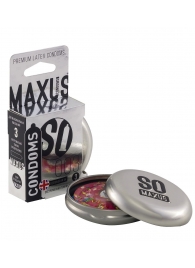 Экстремально тонкие презервативы в железном кейсе MAXUS Extreme Thin - 3 шт. - Maxus - купить с доставкой в Домодедово