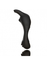 Черное эрекционное кольцо с двумя моторами Zeus Dual Vibe Cock Ring - FeelzToys - в Домодедово купить с доставкой