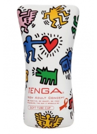 Мастурбатор-туба Keith Haring Soft Tube CUP - Tenga - в Домодедово купить с доставкой
