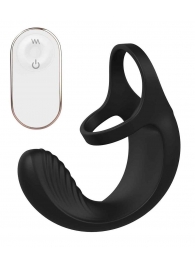 Черный анальный стимулятор с эрекционными кольцами Remote Couple Teaser - Dream Toys - в Домодедово купить с доставкой