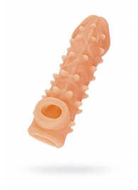 Телесная закрытая насадка с пупырышками Cock Sleeve Size M - 15,6 см. - KOKOS - в Домодедово купить с доставкой