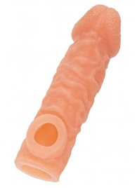 Телесная закрытая насадка с шершавой головкой Cock Sleeve Size M - 15,6 см. - KOKOS - в Домодедово купить с доставкой