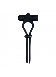 Черное эрекционное лассо с вибропулей Black Tie Affair - Zero Tolerance - в Домодедово купить с доставкой