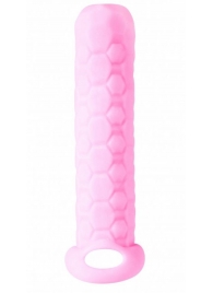 Розовый фаллоудлинитель Homme Long - 13,5 см. - Lola Games - в Домодедово купить с доставкой