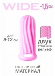 Розовый фаллоудлинитель Homme Wide - 11 см. - Lola Games - в Домодедово купить с доставкой