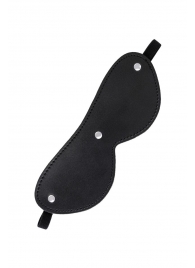 Черная кожаная маска Anonymo с мягким подкладом - ToyFa - купить с доставкой в Домодедово