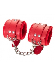 Красные наручники Anonymo из искусственной кожи - ToyFa - купить с доставкой в Домодедово