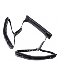 Черные кожаные стропы для фиксации Anonymo - ToyFa - купить с доставкой в Домодедово