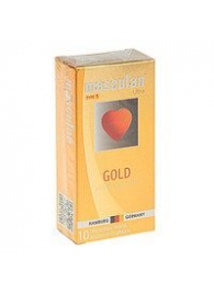 Презервативы Masculan Ultra Gold с золотым напылением и ароматом ванили - 10 шт. - Masculan - купить с доставкой в Домодедово
