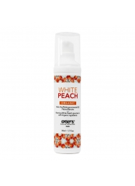 Разогревающее массажное масло Gourmet White Peach Organic с органическими ингредиентами - 50 мл. - Exsens - купить с доставкой в Домодедово