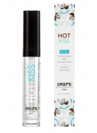 Блеск для губ Hot Kiss Coconut с ароматом кокоса - 7 мл. - Exsens - купить с доставкой в Домодедово