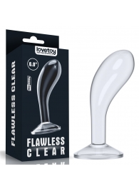 Прозрачный стимулятор простаты Flawless Clear Prostate Plug - 15 см. - Lovetoy - в Домодедово купить с доставкой