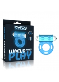 Голубое, светящееся в темноте эрекционное виброкольцо Lumino Play Vibrating Penis Ring - Lovetoy - в Домодедово купить с доставкой