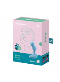 Голубой анальный вибростимулятор Deep Driver - 11,2 см. - Satisfyer - в Домодедово купить с доставкой