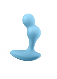 Голубой анальный вибростимулятор Deep Driver - 11,2 см. - Satisfyer - в Домодедово купить с доставкой