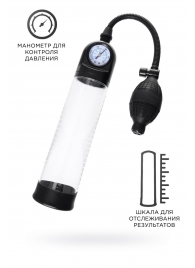 Прозрачная механическая помпа Roald с манометром - Sexus - в Домодедово купить с доставкой