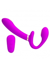Лиловый безремневой страпон с функцией электростимуляции Thunderbird - Baile - купить с доставкой в Домодедово