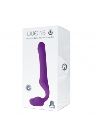 Лиловый безремневой страпон Queens M - Adrien Lastic - купить с доставкой в Домодедово