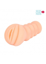 Телесный мастурбатор-вагина с комплектом эрекционных колец - Bior toys - в Домодедово купить с доставкой