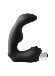 Черный вибромассажер простаты FantASStic Vibrating Prostate Massager - 11,3 см. - Dream Toys - в Домодедово купить с доставкой