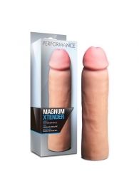 Телесная фаллическая насадка на пенис Magnum Xtender - 23 см. - Blush Novelties - в Домодедово купить с доставкой