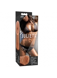 Мастурбатор-вагина цвета карамели Julieta с вибрацией - Blush Novelties - в Домодедово купить с доставкой