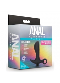 Черный анальный вибратор Silicone Vibrating Prostate Massager 01 - 10,8 см. - Blush Novelties - в Домодедово купить с доставкой