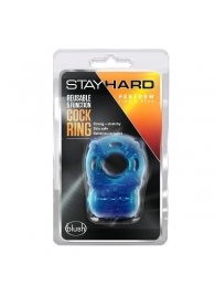 Голубое эрекционное виброкольцо Reusable 5 Function Cock Ring - Blush Novelties - в Домодедово купить с доставкой