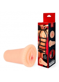 Реалистичный мастурбатор-вагина телесного цвета с вибрацией - Bior toys - в Домодедово купить с доставкой