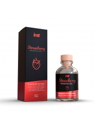 Массажный гель с ароматом клубники Strawberry - 30 мл. - INTT - купить с доставкой в Домодедово