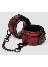 Красно-черные наручники Reversible Faux Leather Wrist Cuffs - Fifty Shades of Grey - купить с доставкой в Домодедово